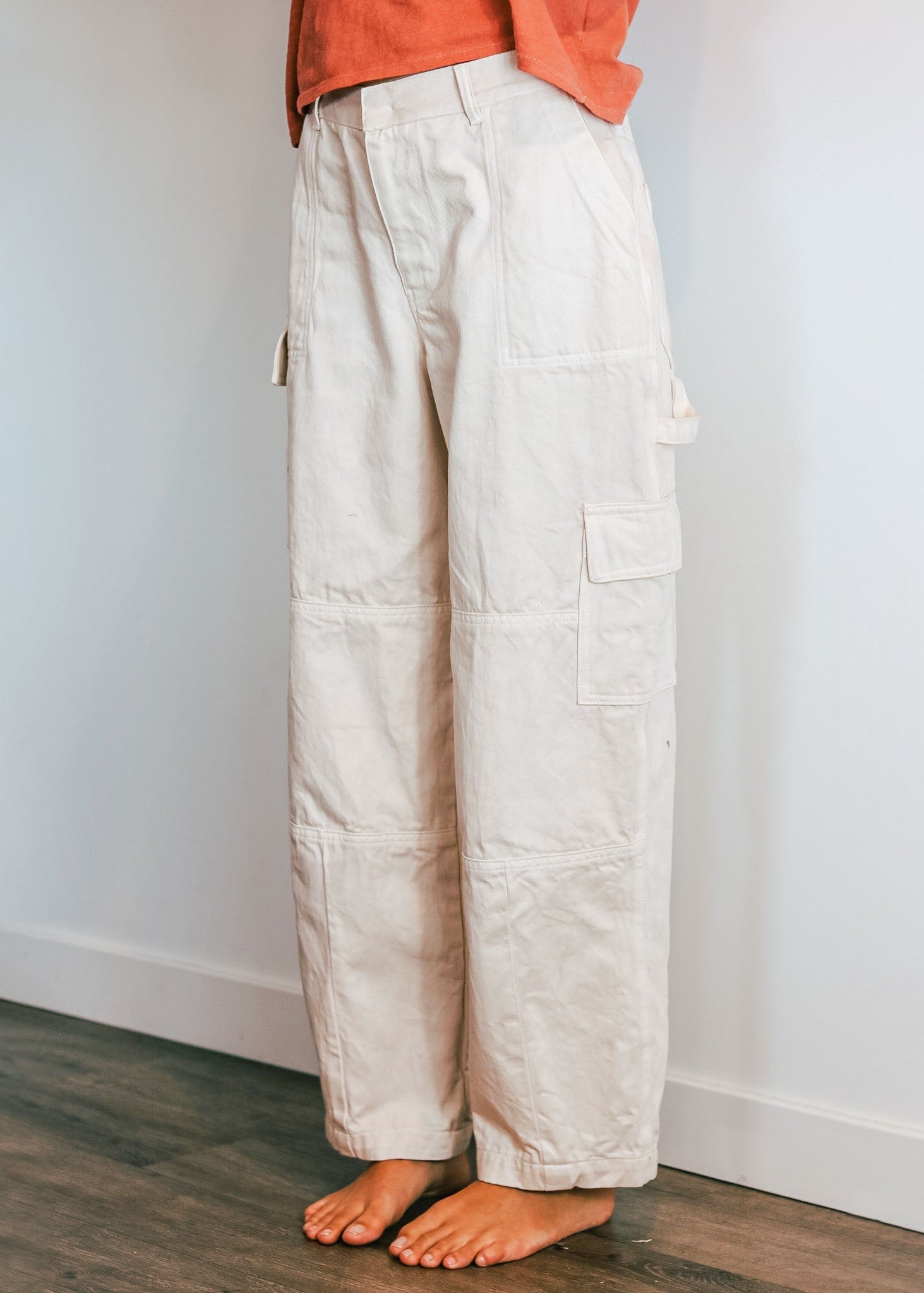 The Twill Cargo in Vintage White