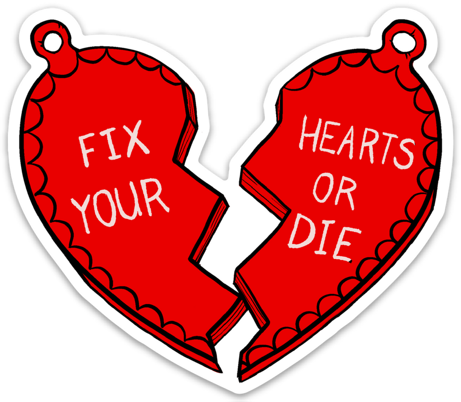 Fix Your Hearts Sticker- Twin Peaks