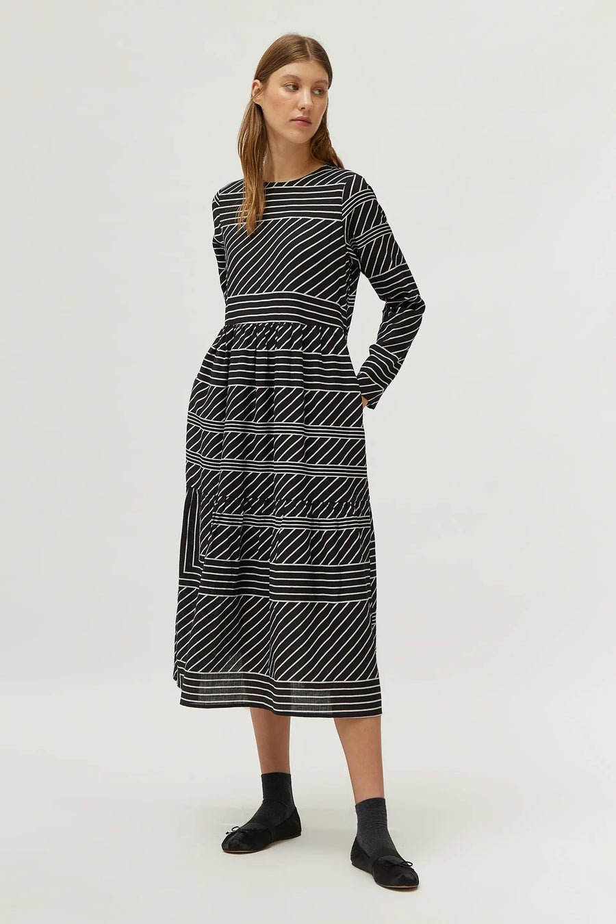 Neu Striped Midi Dress