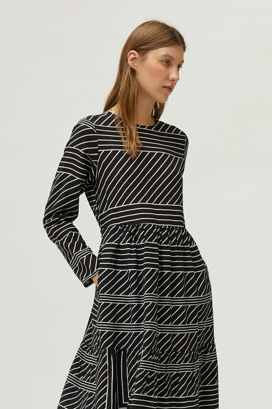 Neu Striped Midi Dress