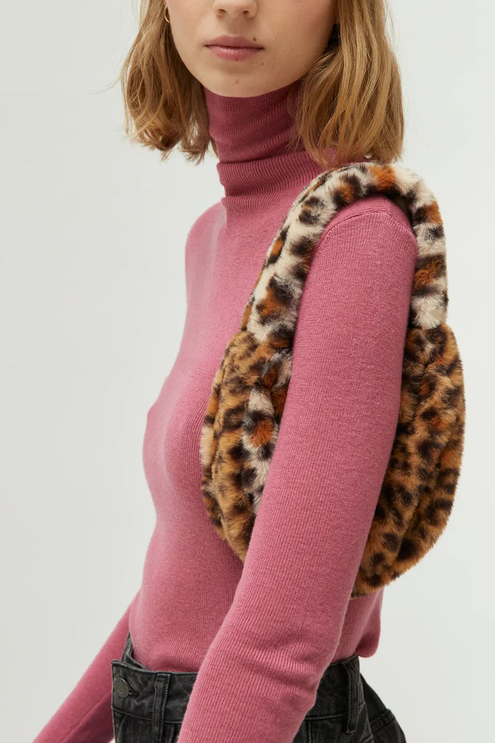 Fuzzy Leopard Mini Bag