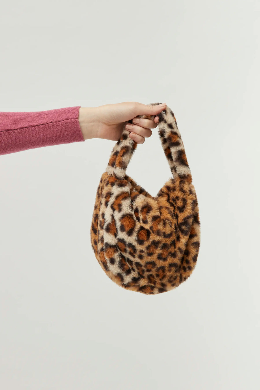 Fuzzy Leopard Mini Bag