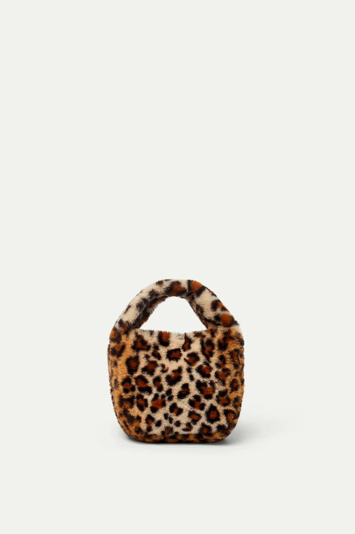 Fuzzy Leopard Mini Bag