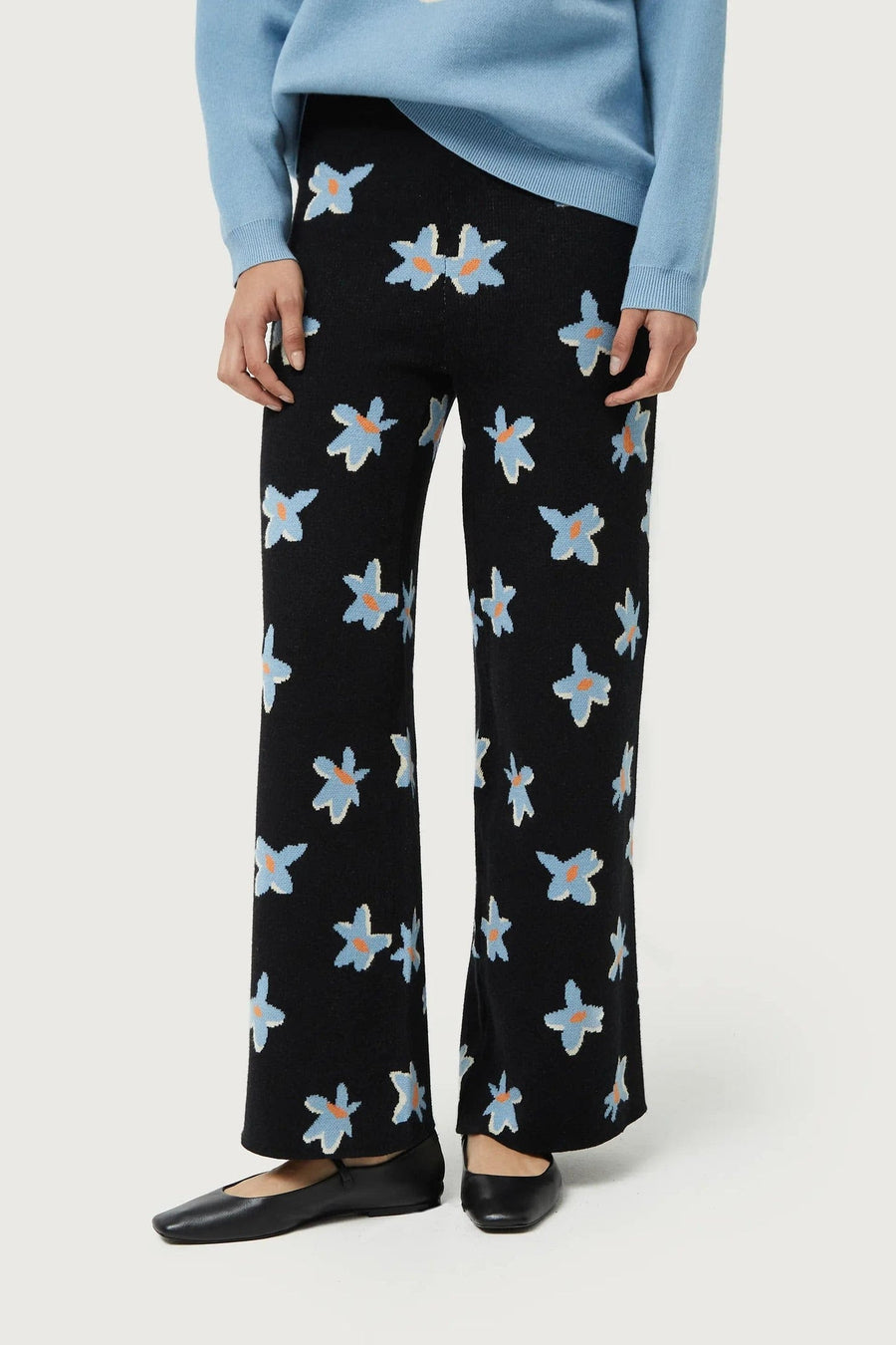 Abstract Floral Knit Pant apparel Compania Fantastica 