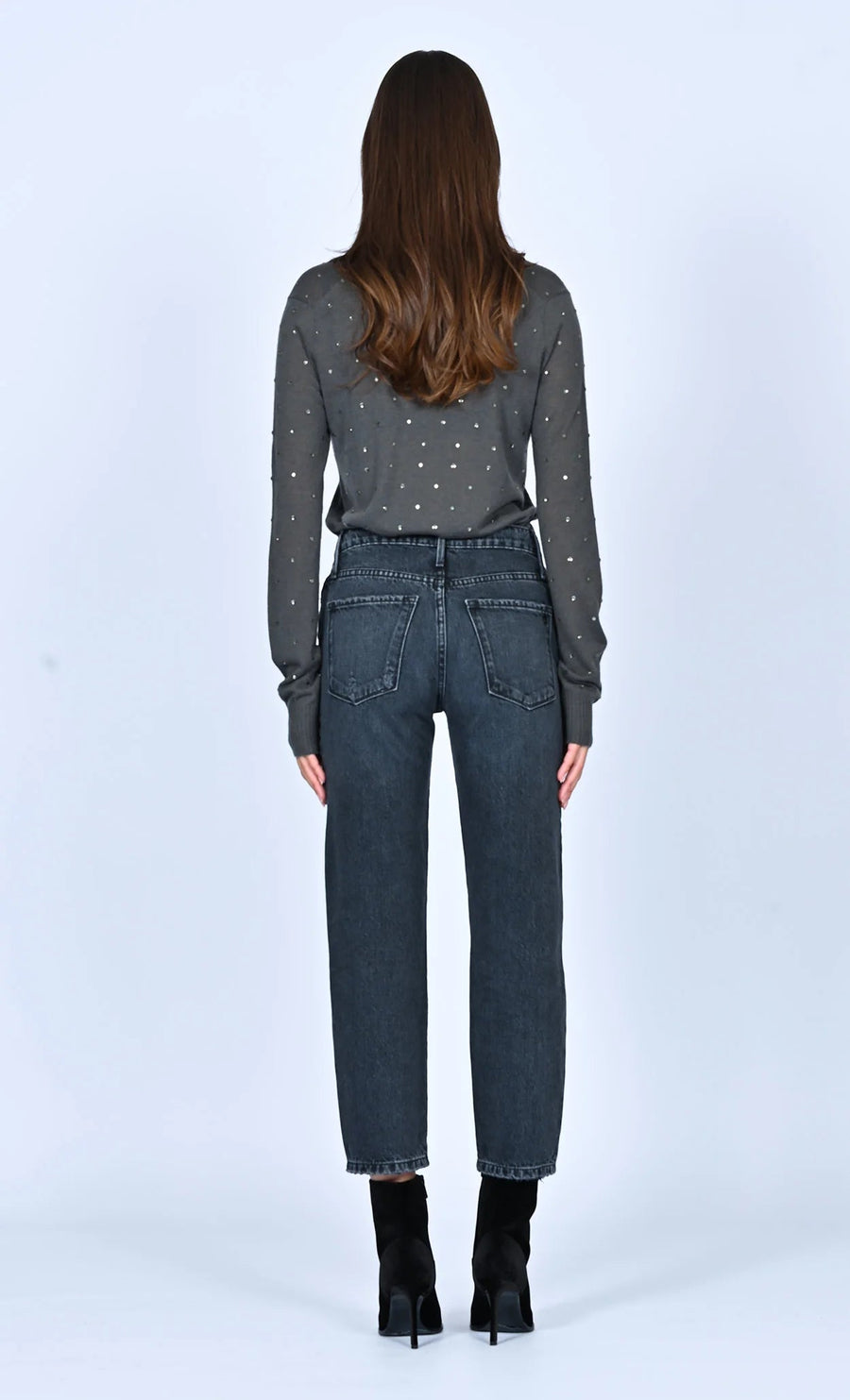 Chloe Boyfriend Denim in It's Complicated Denim Black Orchid 