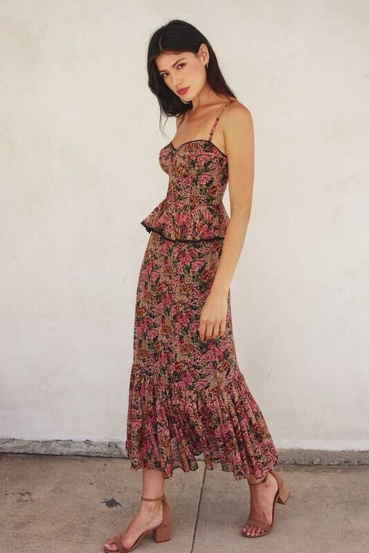 Festive Floral Maxi Dress