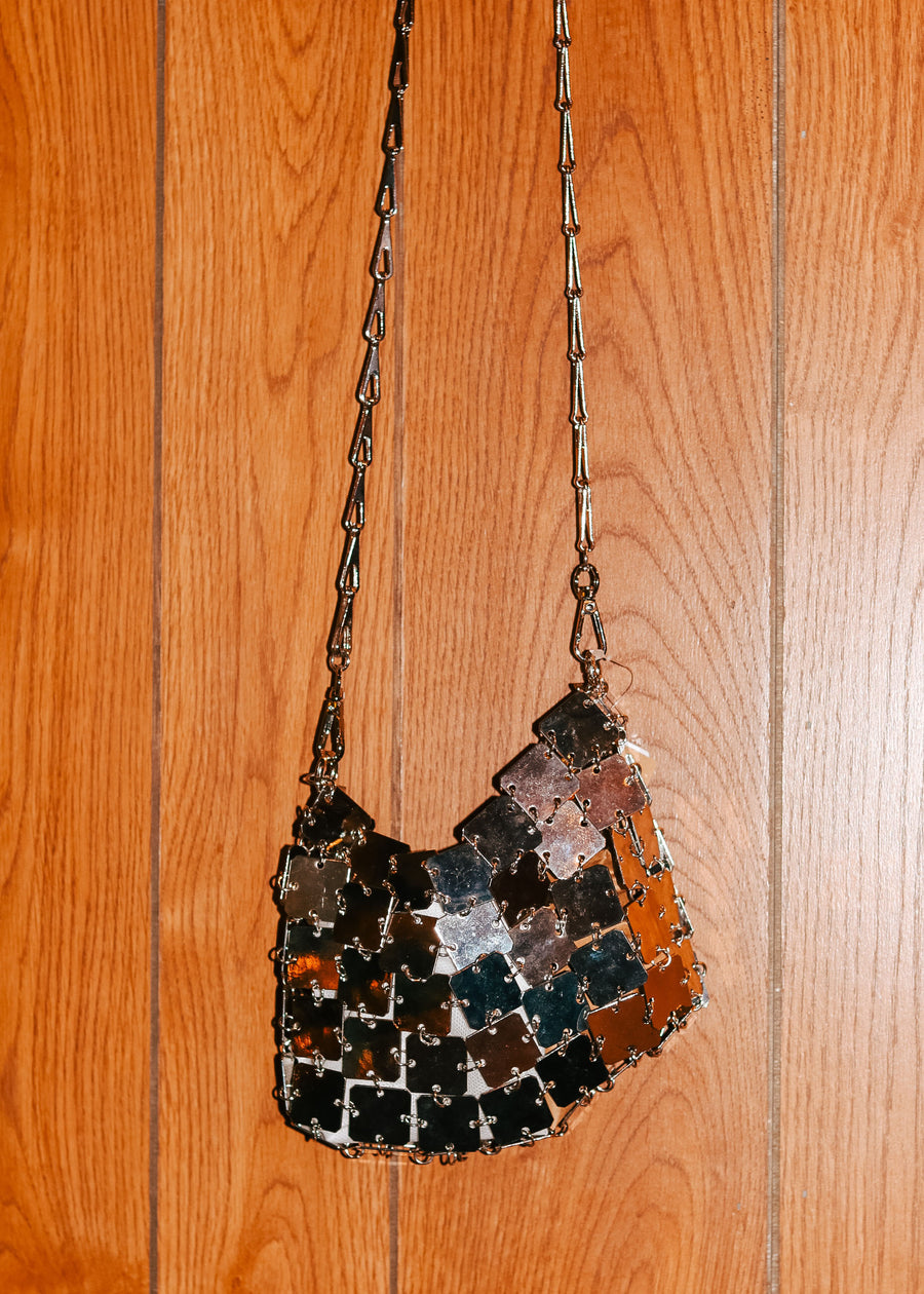 Silver Chain Mesh Bag