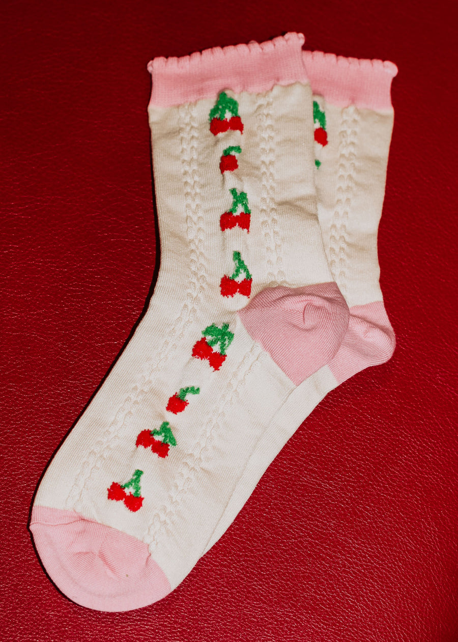 Vintage Cherry Sock