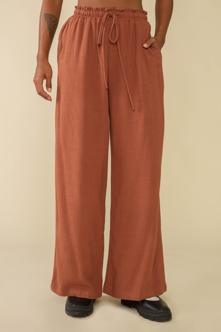 Cove Linen Pant in Rust pant No Less Than 