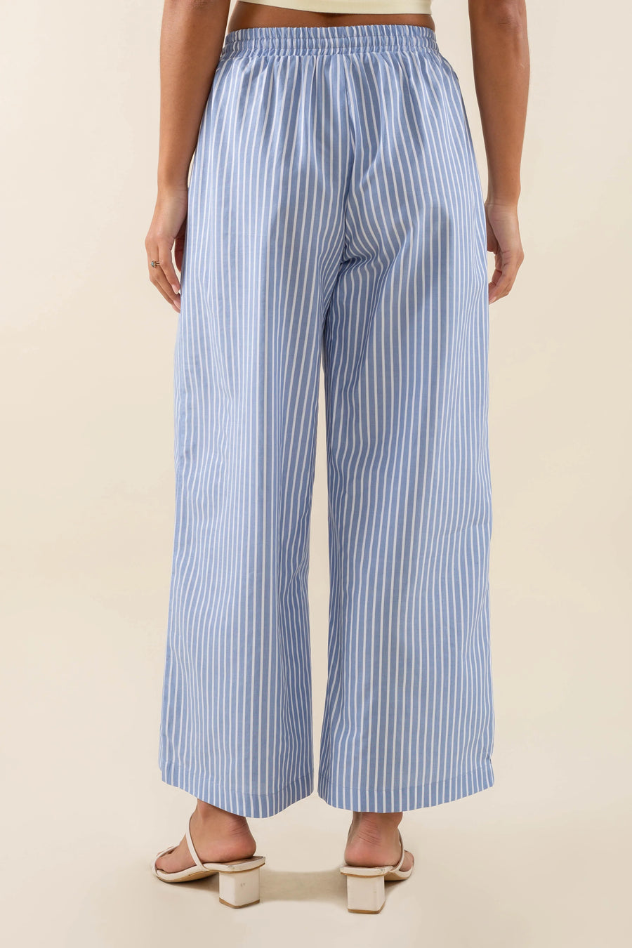 Savannah Striped Culotte Pant in Sky