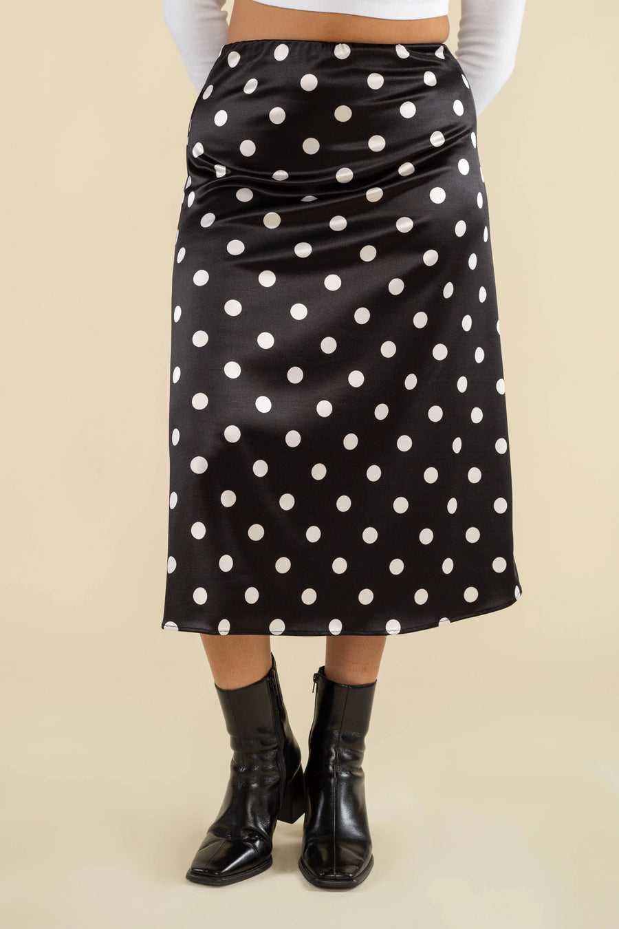 Polka Dot Midi Skirt