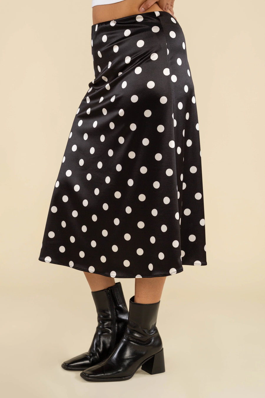 Polka Dot Midi Skirt