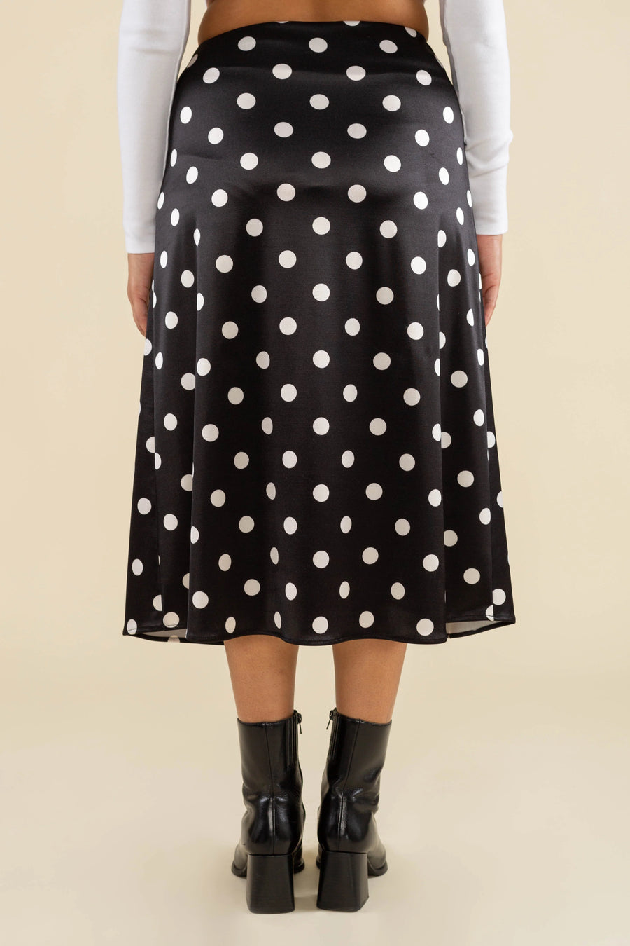 Polka Dot Midi Skirt