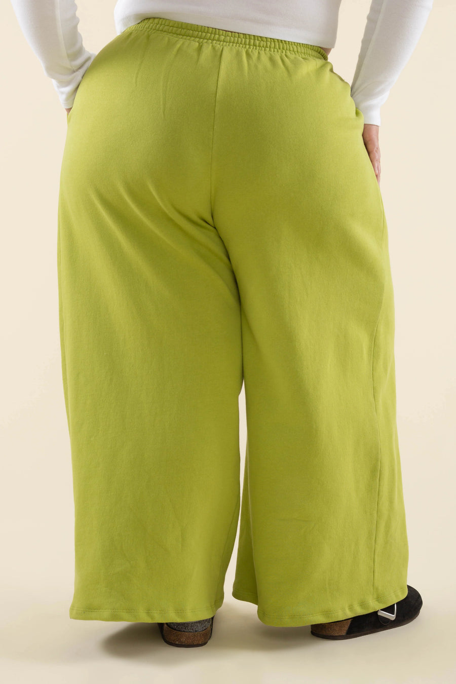 Double Pleat Wide Leg Sweatpants