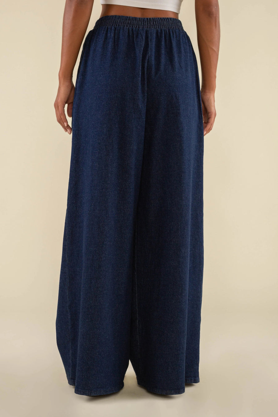 Beaudry Pleated Wide Leg Denim pant No Less Than 