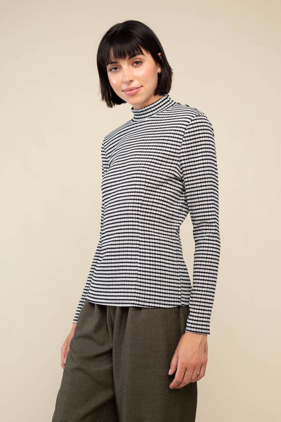 Constant Long Sleeve Mock Neck Top