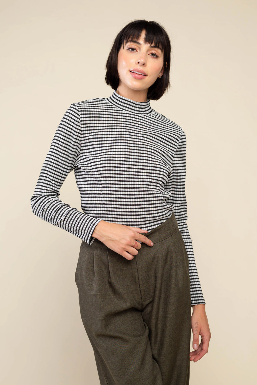 Constant Long Sleeve Mock Neck Top