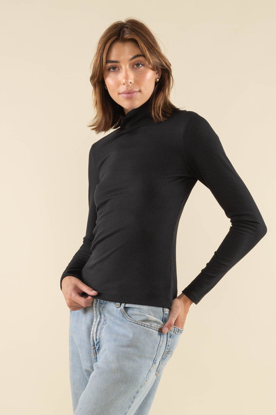 Full Length Rib Turtleneck