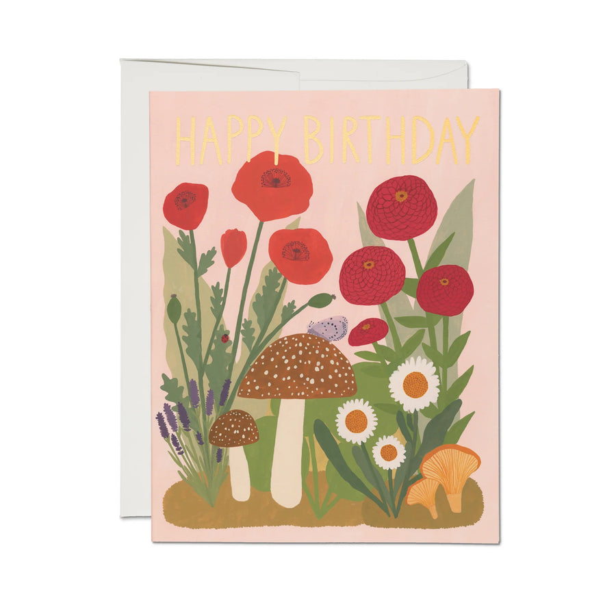 Mushroom Melody Birthday Card