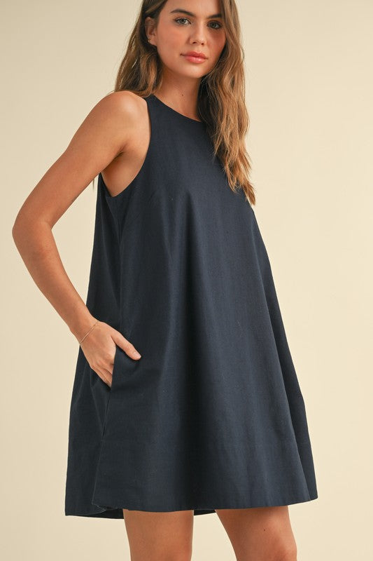 Sleeveless A-Line Dress