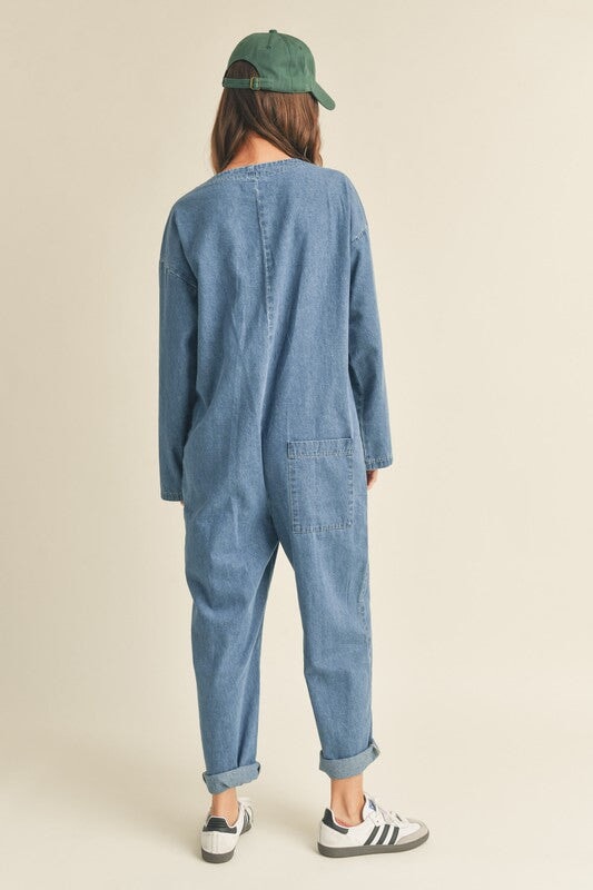 Meadow Denim Jumpsuit Miou Muse 