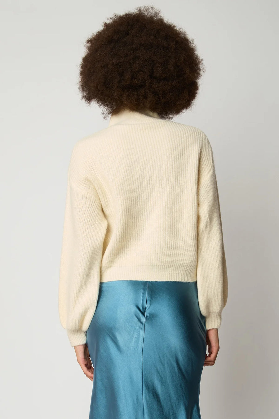 Le Crop Knit Sweater in Cream