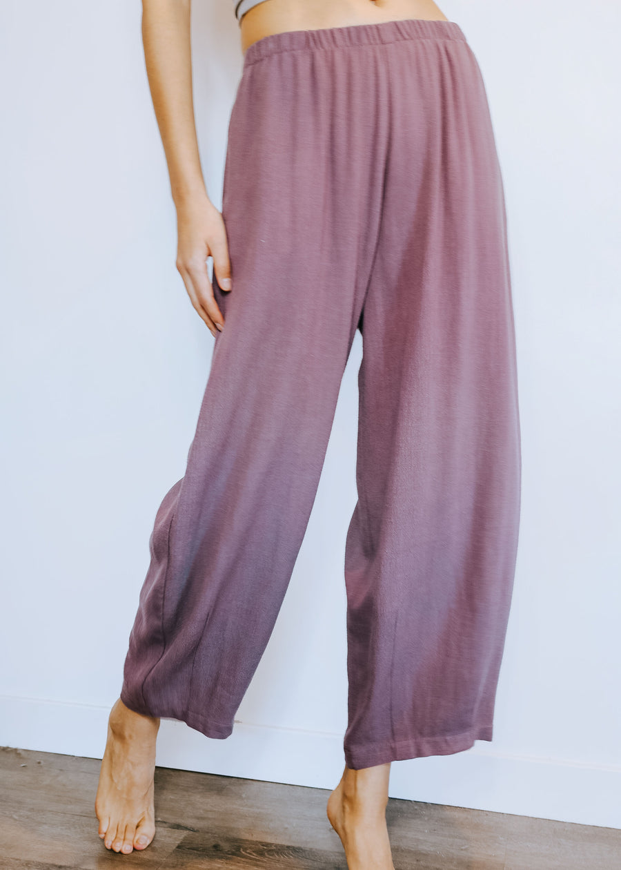 Linen Lantern Pant in Lilac