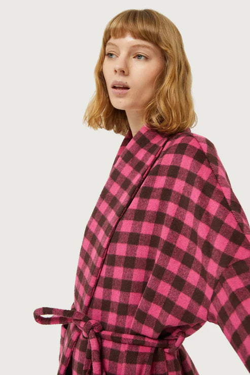 Electric Fleeced Plaid Coat